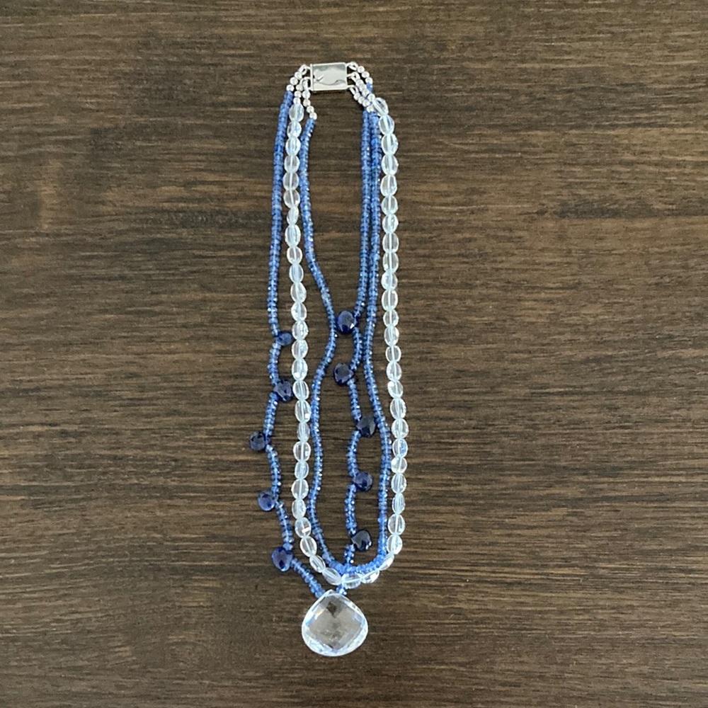 Sundance-Inspired Kyanite & White Topaz Necklace